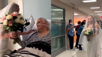 Mujer se casa en hospital frente a su papá desahuciado
