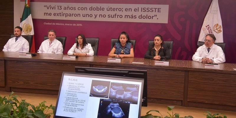 ISSSTE atiende con éxito a niña que tenía dos úteros