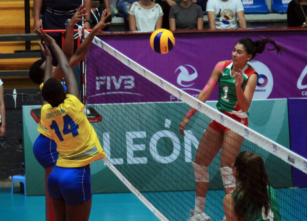 Vencen jóvenes mexicanas a Ruanda en Mundial de Voleibol en León