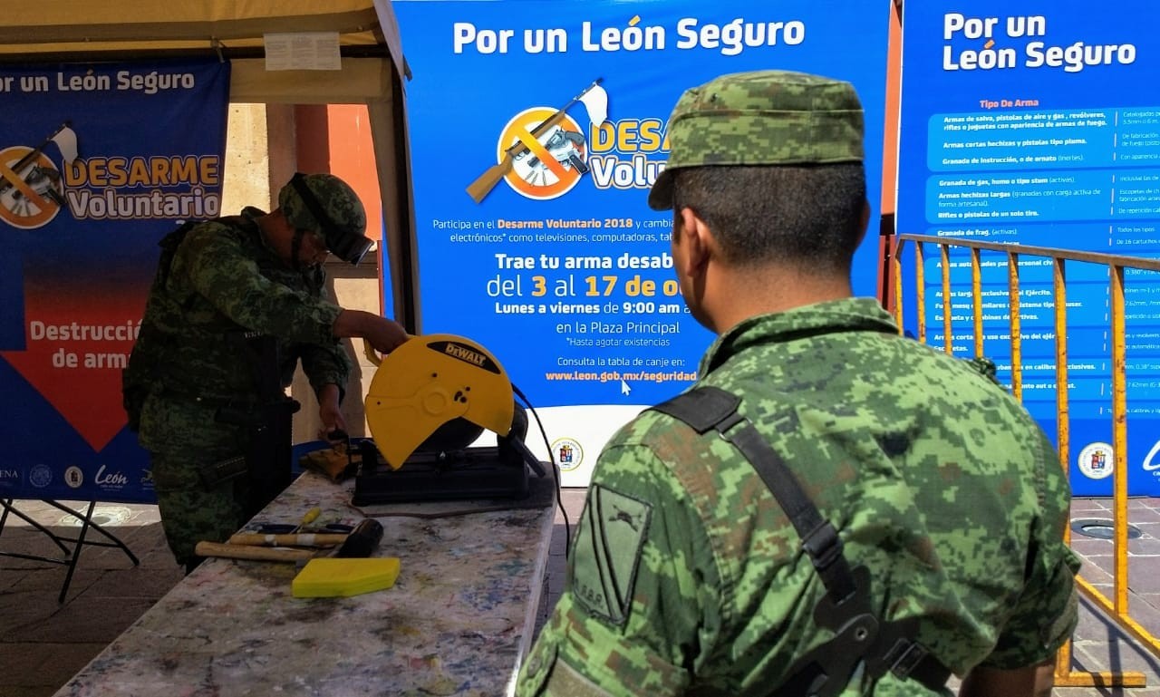 Llevarán desarme voluntario a colonias de León