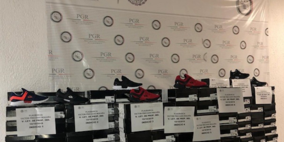 Asegura Policía Federal más de 200 pares de tenis pirata