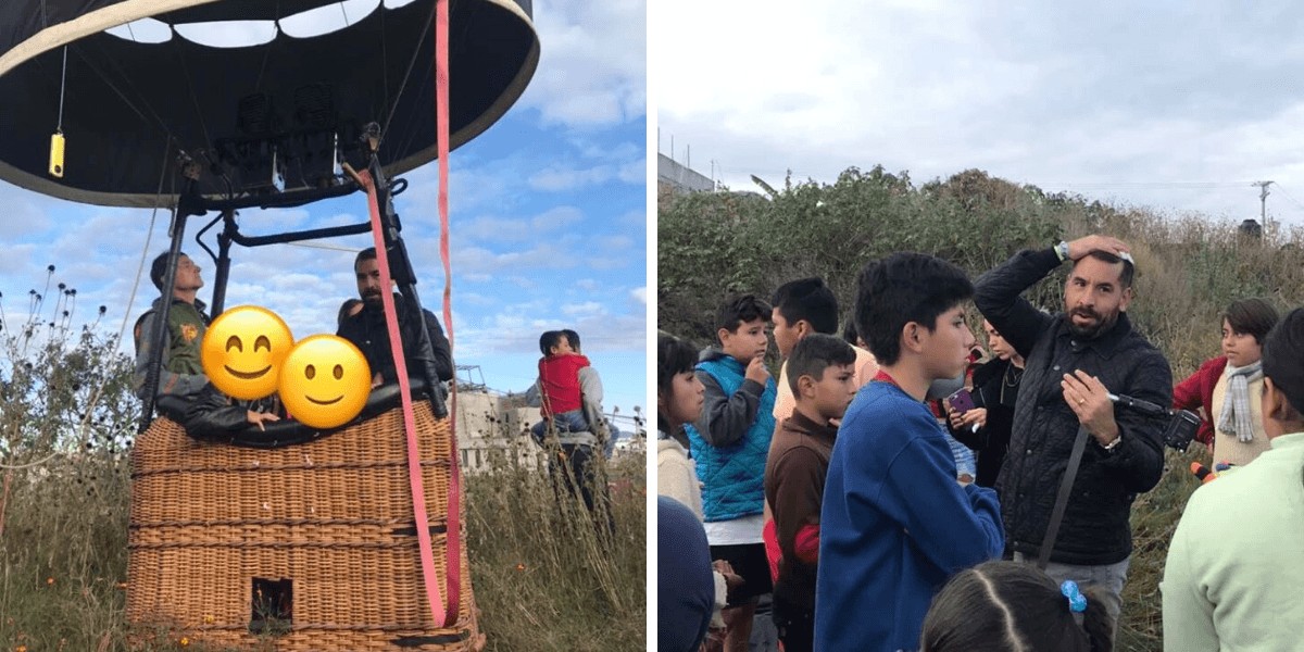 Agreden a pedradas a piloto y tripulación de globo aerostático cuando aterrizaba