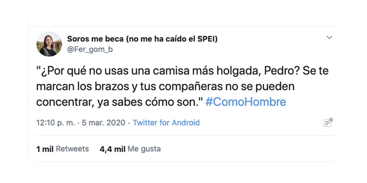 Mujeres hacen visible machismo con #ComoHombre