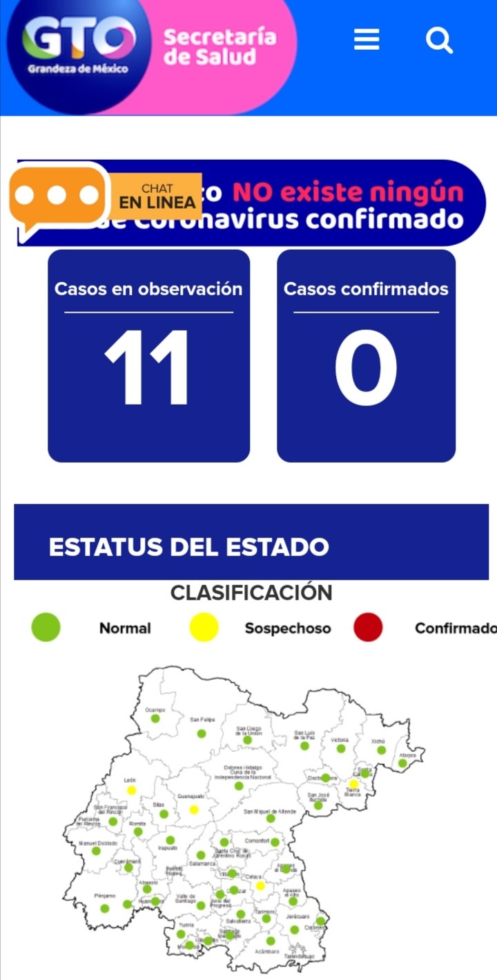 Registran 11 casos en observación en el estado; ninguno positivo