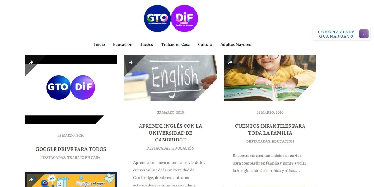 DIF Estatal lanza blog para divertirse en familia sin salir de casa