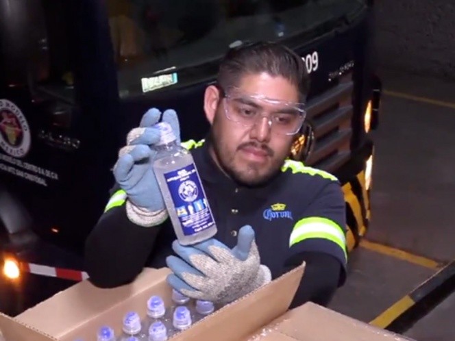 Grupo Modelo entrega gel antibacterial a base de cerveza