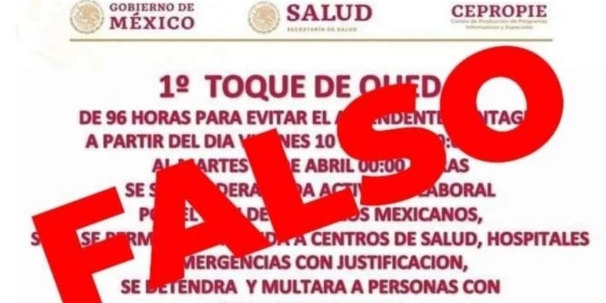 Falso, no habrá toque de queda por coronavirus: Presidencia