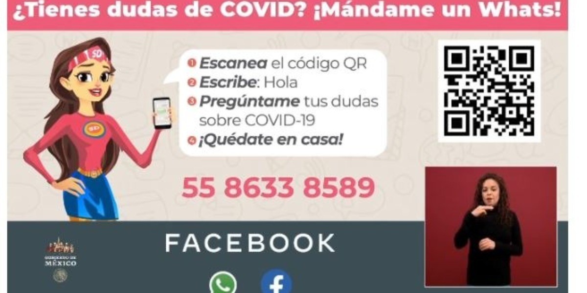 ¿Tienes dudas de Covid-19? Mándale WhatsApp a Susana Distancia