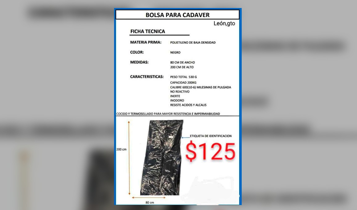 Ofertan bolsas para cadáveres en León