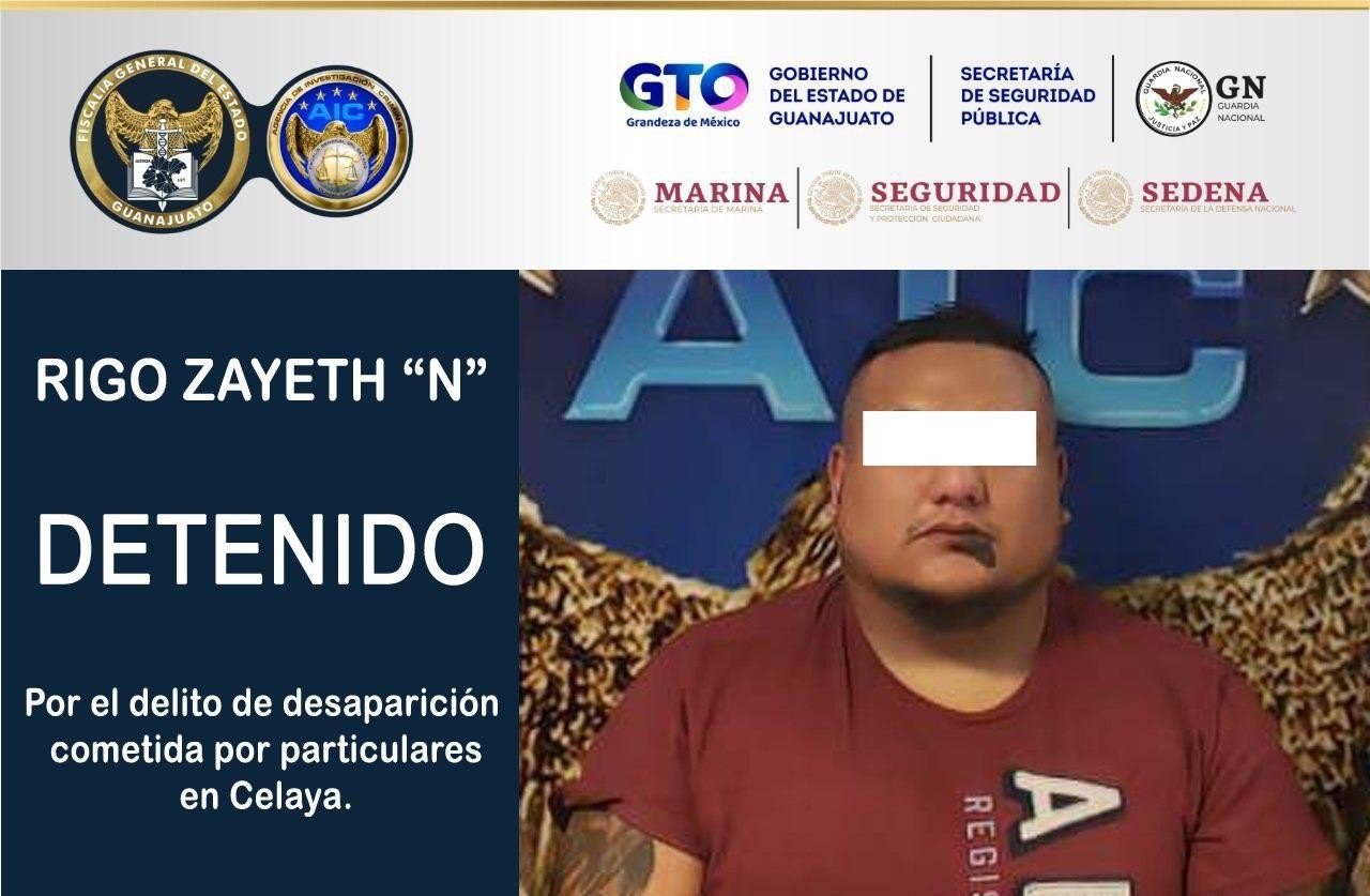 Capturan a responsable de desaparición de dos celayenses