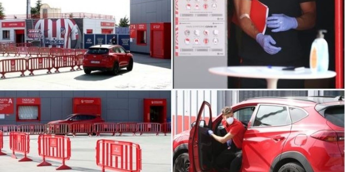 Equipos de la liga española hacen las pruebas de Covid-19