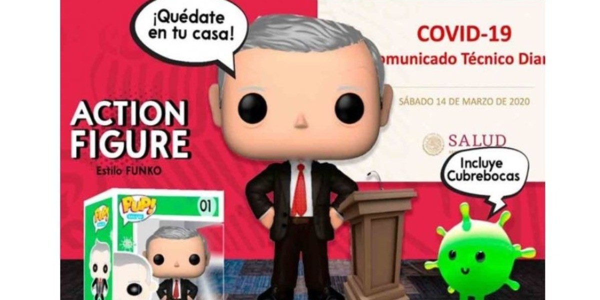 Rinden homenaje a Hugo López Gatell con un funko