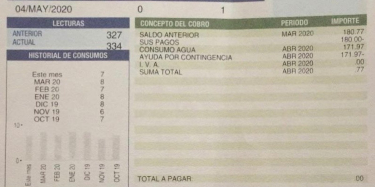 Comienzan descuentos de SAPAL por contingencia sanitaria