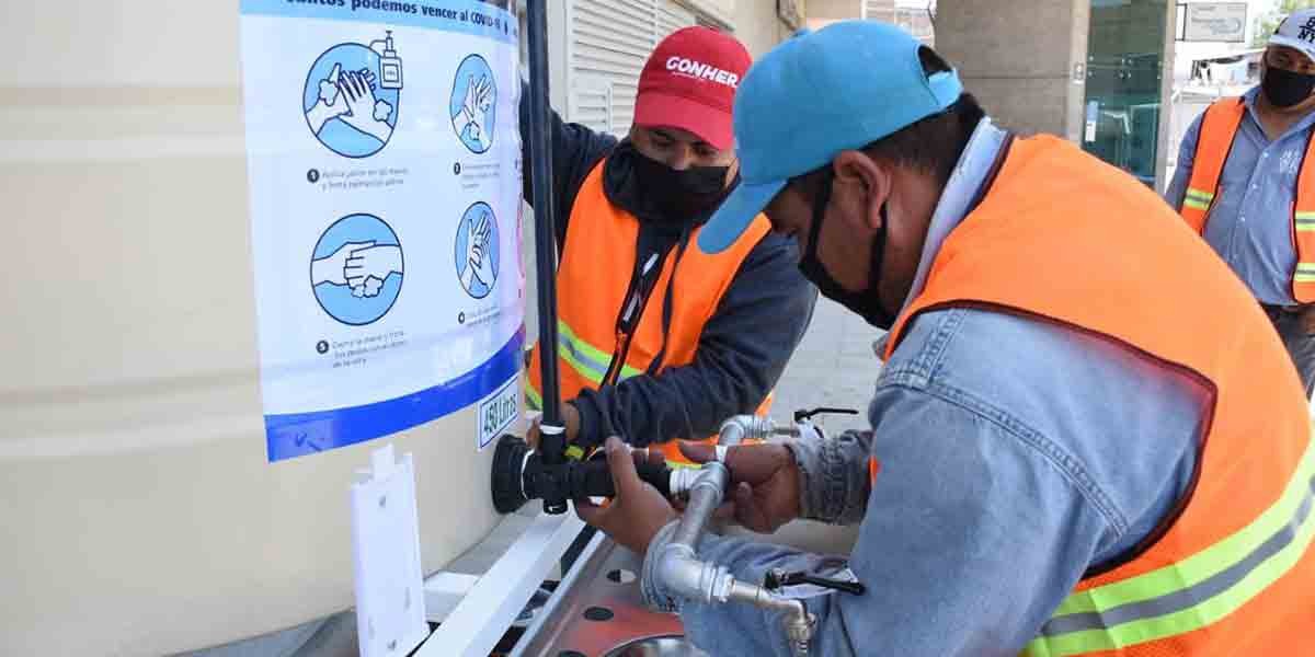 ONU instala lavamanos portátiles en comedores comunitarios del DIF León