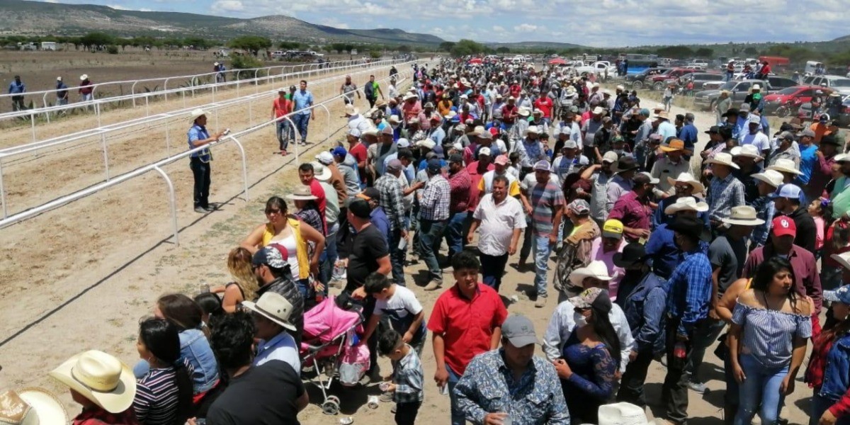 Intervienen carrera de caballos con 300 personas ¡en plena contingencia!