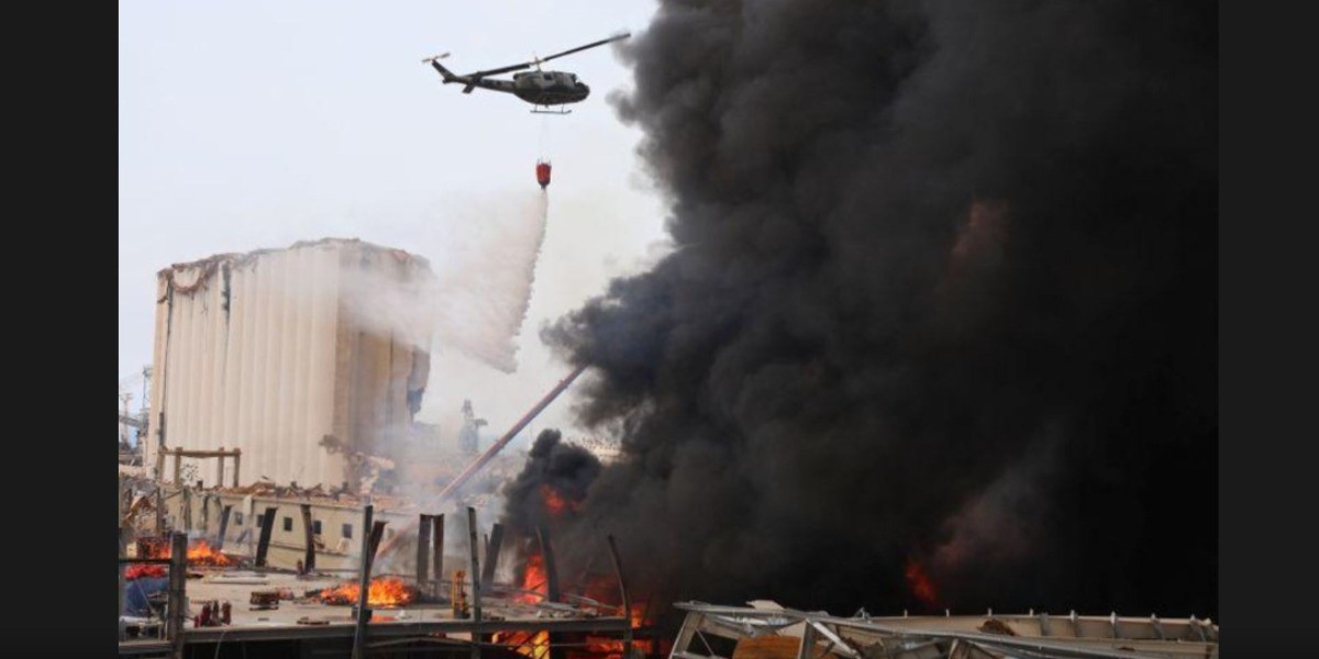 Nuevo incendio en puerto de Beirut causa alarma