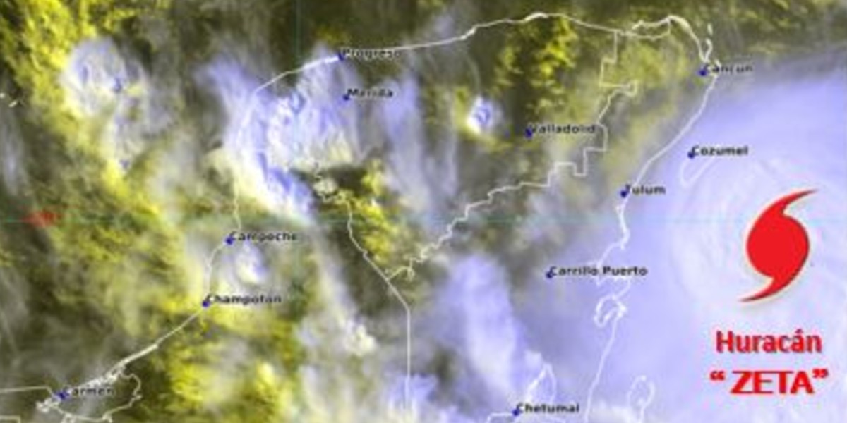 Huracán 'Zeta' pone en alerta roja a la península de Yucatán