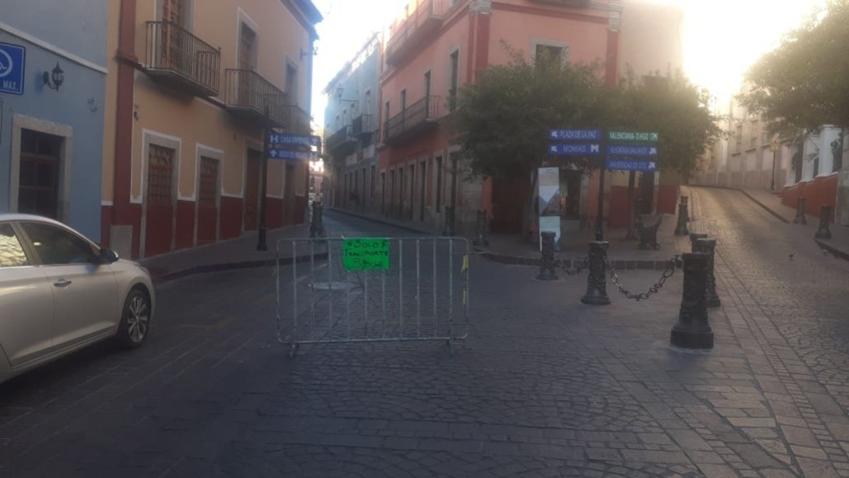 Cierran calles de Zona Centro en la capital