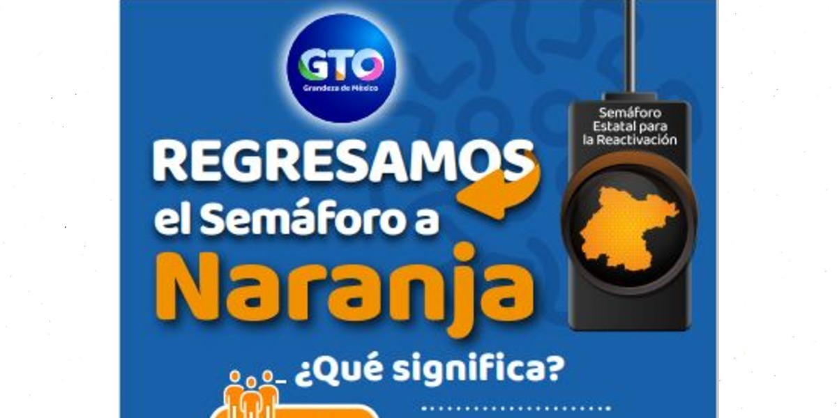 Oficial: Guanajuato regresa a semáforo naranja a partir del lunes