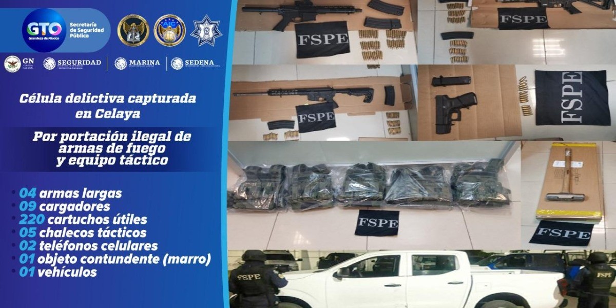Captura en Celaya a cinco integrantes de célula delictiva