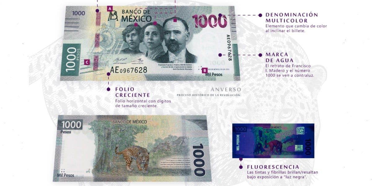 Revolucionario: Así es el nuevo billete de mil pesos