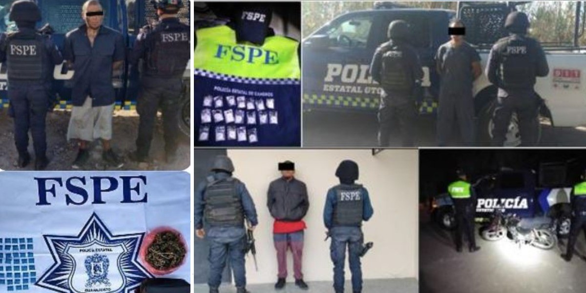 Caen 124 delincuentes en el estado durante noviembre