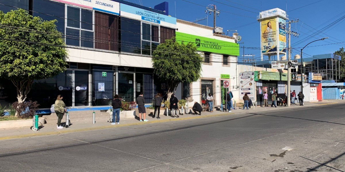 En León, conseguir oxígeno se convirtió en un calvario