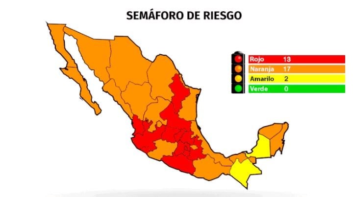 ¡Alerta alta y máxima en 30 estados!