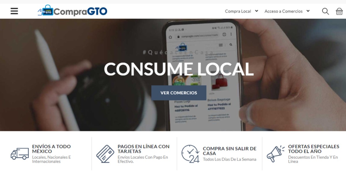Mil 300 negocios se han registrado en CompraGTO para vender en línea