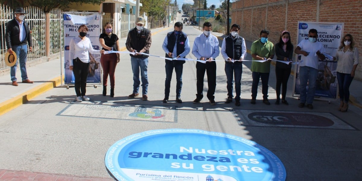 Entregan 24 calles pavimentadas en Purísima del Rincón