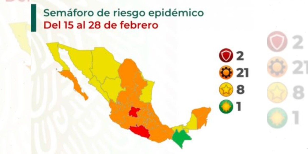 Guanajuato y Guerrero, los únicos que permanecen en rojo