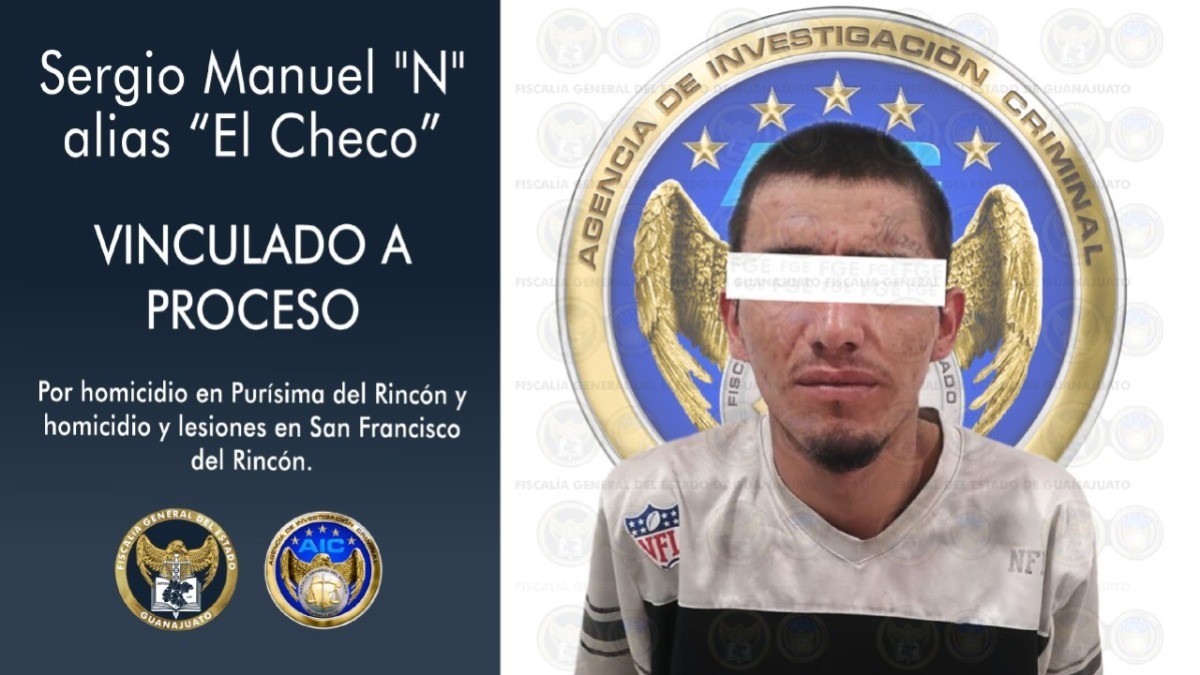 Aprehenden a 'El Checo' por dos homicidios en San Francisco y Purísima del Rincón