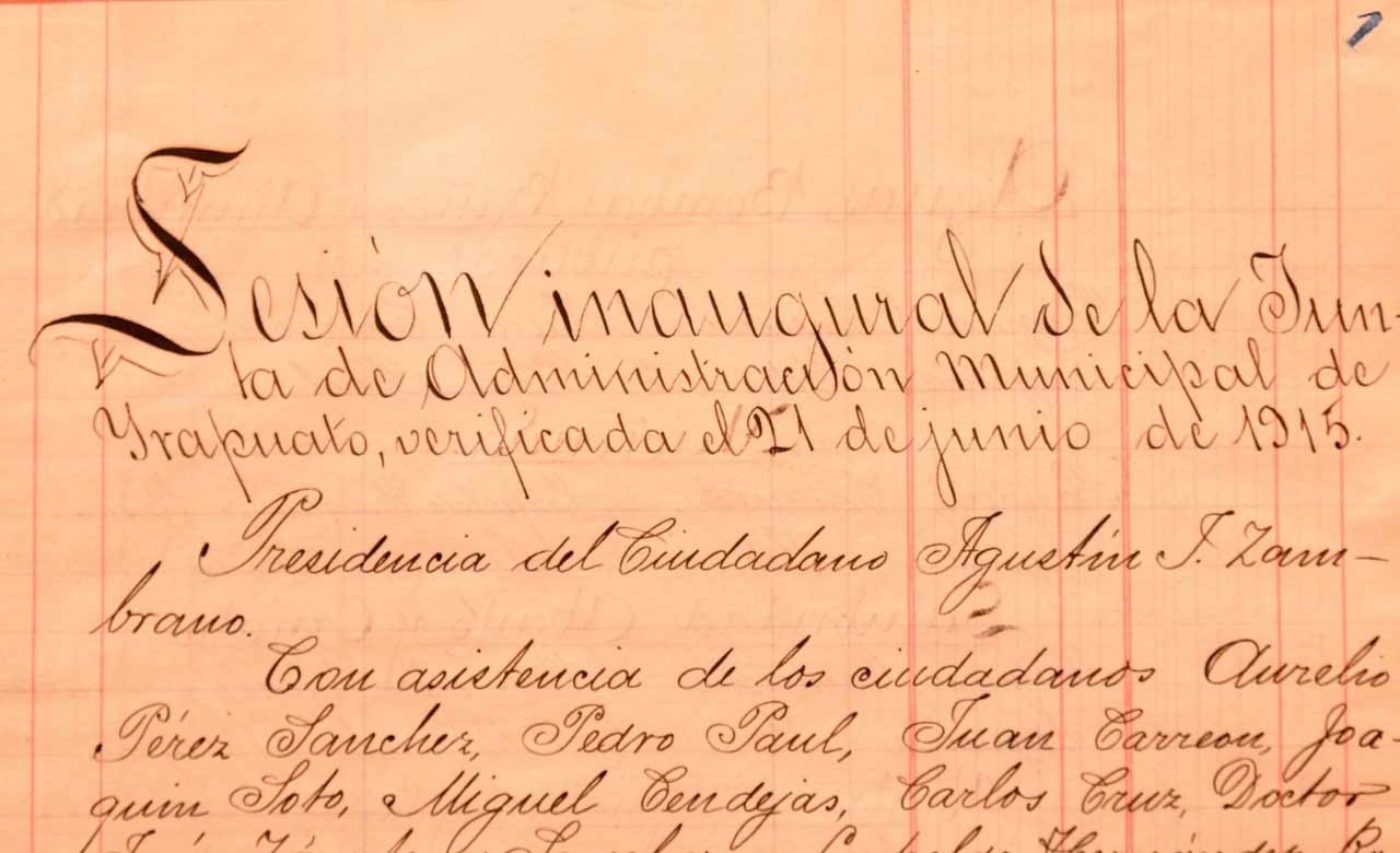 Irapuato: encuentran actas del Ayuntamiento de 1915