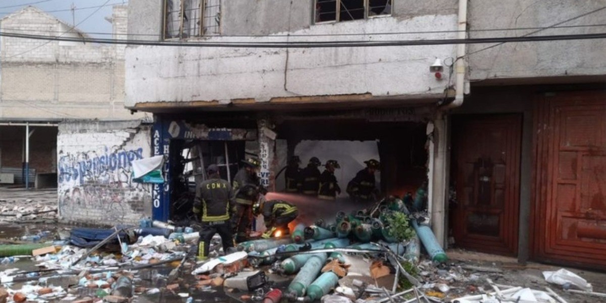Explosión en local de tanques de oxígeno deja una mujer muerta