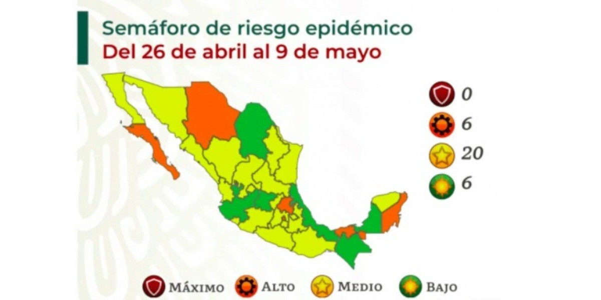 Aparece Guanajuato en semáforo verde en el mapa nacional