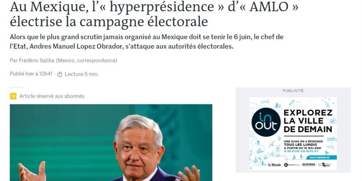 Ahora Le Monde se une a críticas por actuar de AMLO