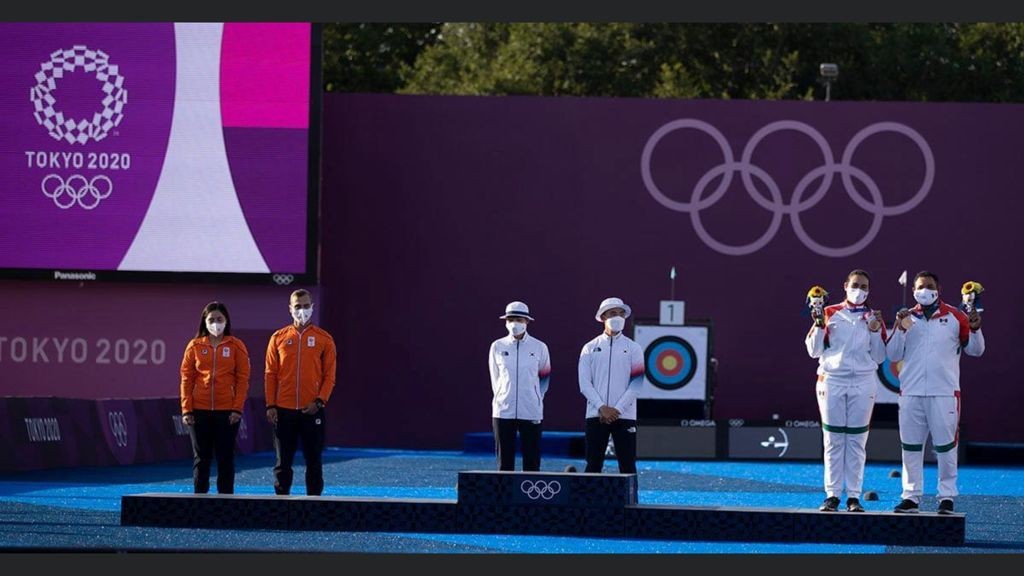 Alejandra Valencia y Luis Álvarez logran bronce en tiro con arco