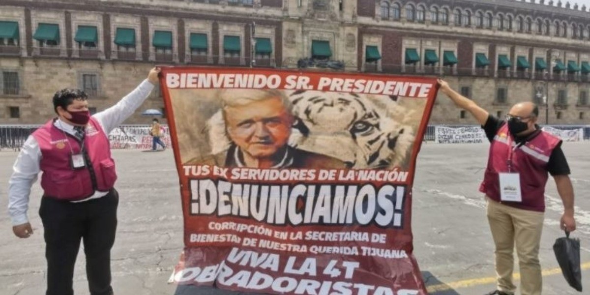 Servidores de la Nación exigen a AMLO mejoras laborales