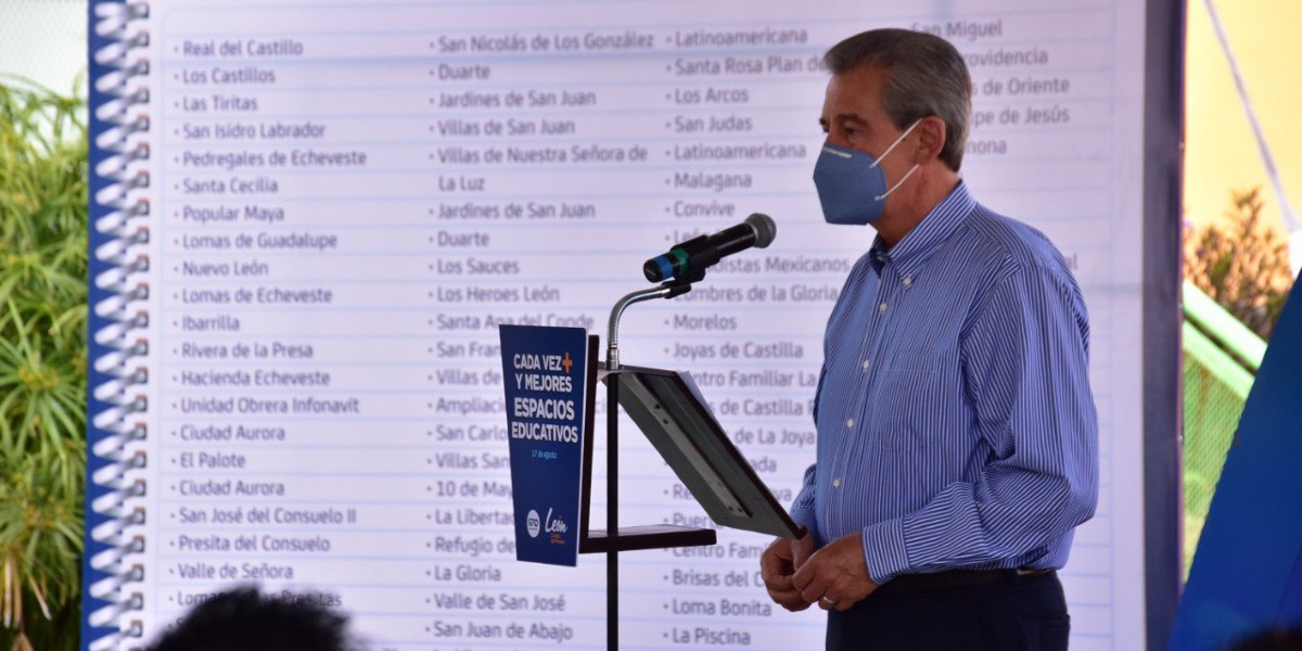 Invierte León 50 millones de pesos en rehabilitar 133 escuelas