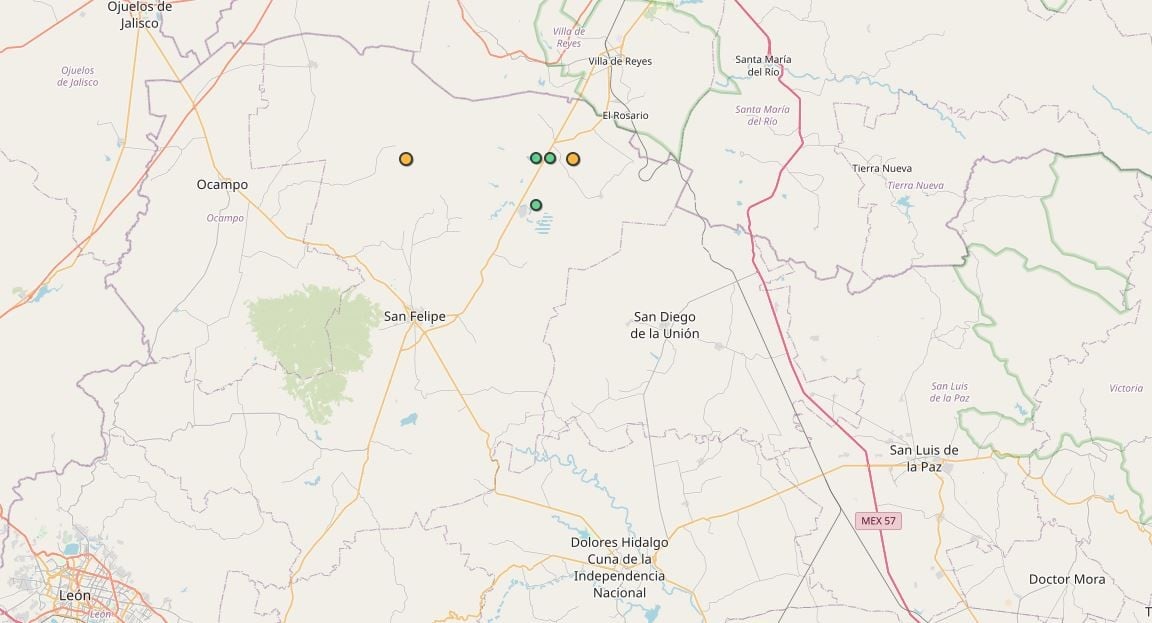 Tiembla en Jaral de Berrios, San Felipe