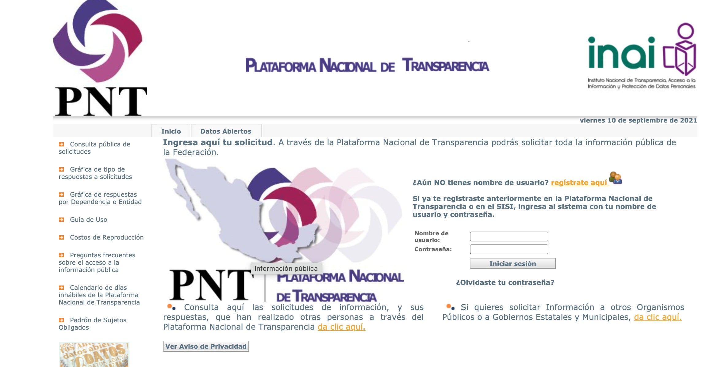 Entra nuevo sistema a la Plataforma Nacional de Transparencia