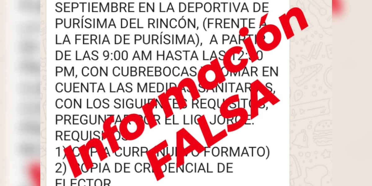 Alerta Purísima sobre fraude con falsos apoyos sociales