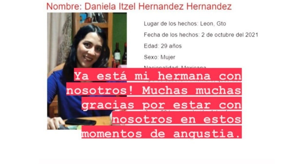 Daniela Itzel ya está en casa