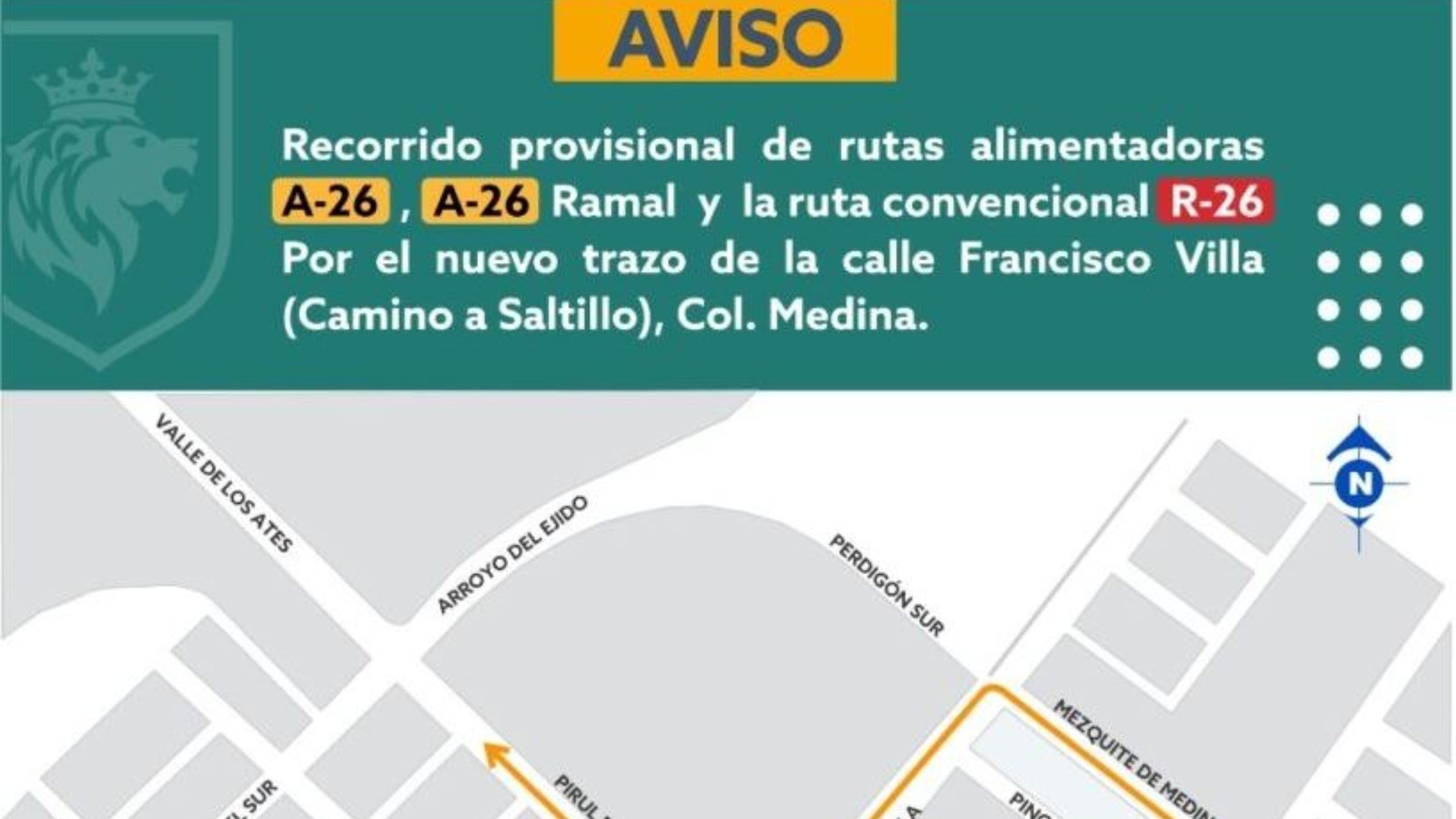 Rutas modificarán recorridos ante obras en el bulevar Francisco Villa