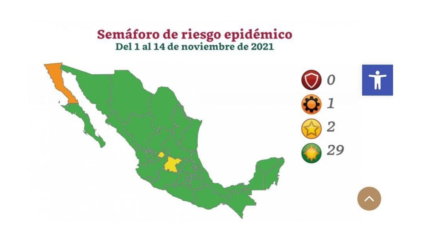 Guanajuato, entre los únicos tres estados que no están en verde