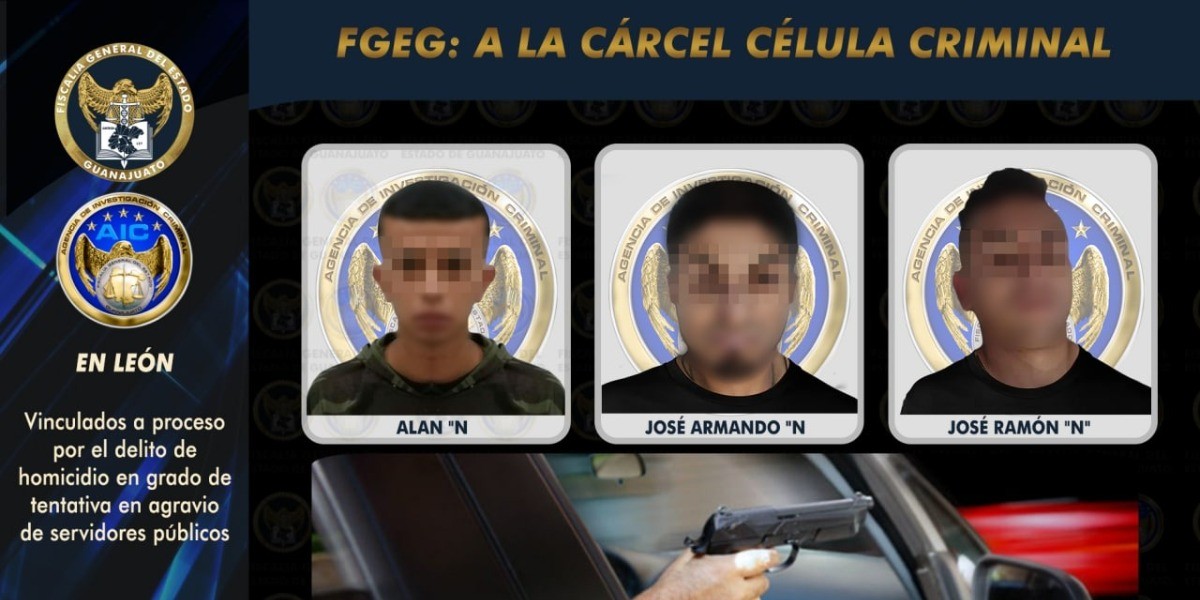 Encarcelan a tres hombres por atentar contra policías de León
