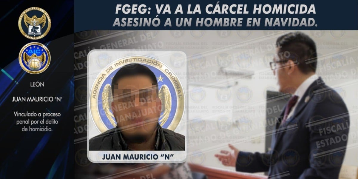 Detienen a Juan Mauricio por asesinar a un hombre en plena Navidad