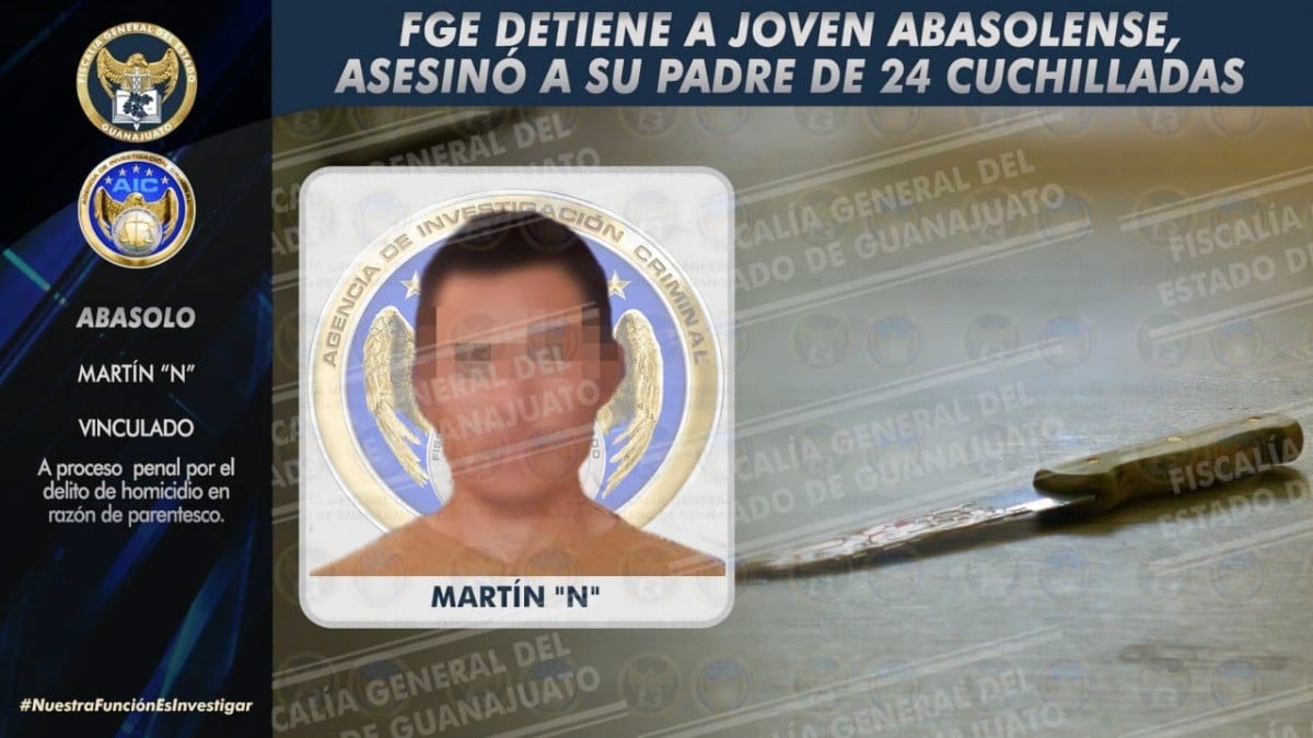 Joven mata a su padre de 24 cuchilladas