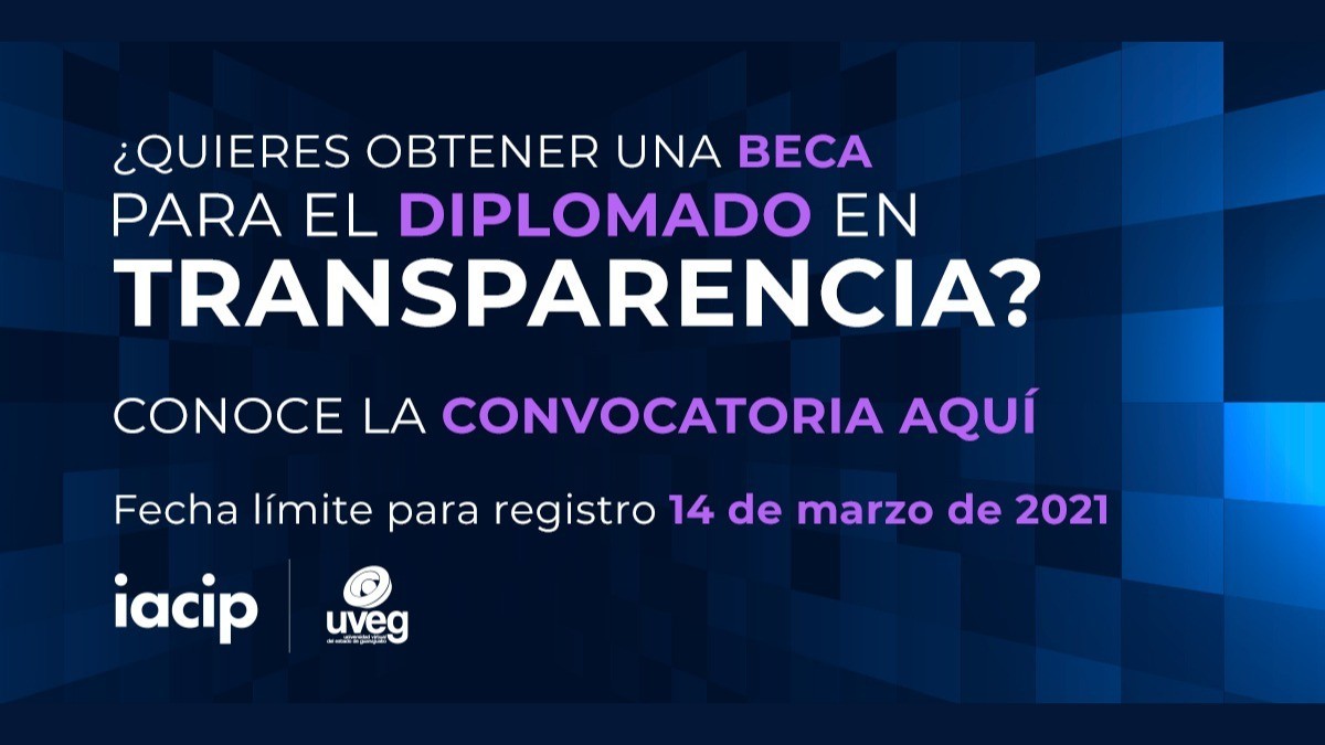 Convoca IACIP a personas servidoras públicas para obtener beca para Diplomado en Transparencia