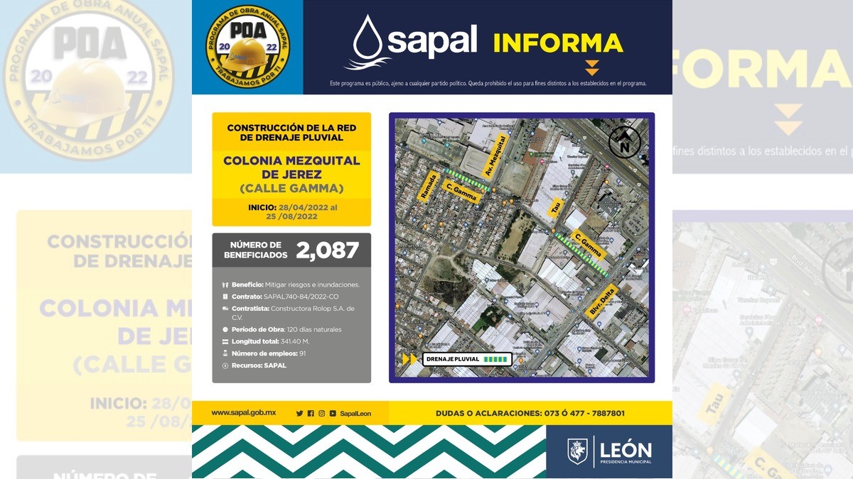 Tendrá Mezquital de Jerez nuevo drenaje pluvial